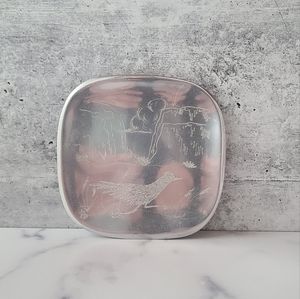 Elizabeth Gardenhire Hand Etched Roadrunner Plate